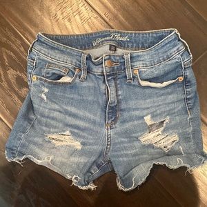 Ripped Jean Shorts